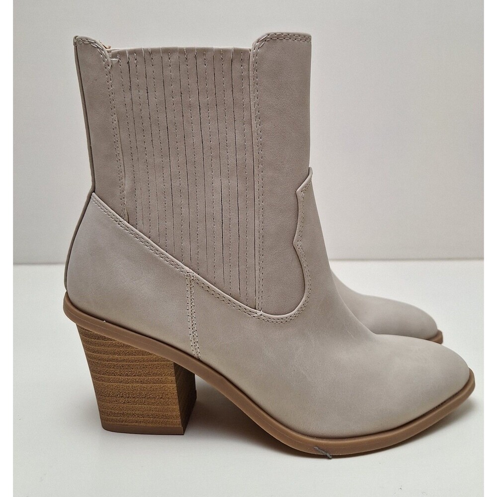 Lauren Conrad Verdana Heeled Zip Ankle Boots - Ivory - Women's Size 6 - NEW! - Picture 2 of 9
